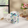 Stoneware Coffee Mug - Killin' It As This Mom Thing - Blue Flowers Design from Primitives by Kathy