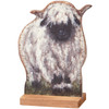 Decorative Double Sided Stand Up Wooden Decor Sign - Farmhouse Valais Blacknose Sheep 6.5 Inch from Primitives by Kathy