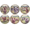 Set of 6 Decorative Round Wooden Refrigerator Magnets - Farmhouse Animal Friends from Primitives by Kathy