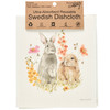 Set of 2 Eco Friendly Swedish Dishcloths - Spring Flowers & Bunny Rabbits 6.75 In x 7.5 In from Primitives by Kathy