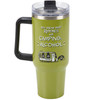 Stainless Steel Travel Mug Thermos - What Rhymes With Camping - Alcohol 40 Oz from Primitives by Kathy