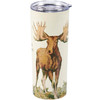 Stainless Steel Coffee Tumbler Thermos - Not Amoosed 20 Oz - Moose Print Design - Lake & Cabin Collection from Primitives by Kathy