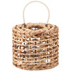 Raffia Woven Candle Lantern - 10.75 In x 8.25 In With Handle - Beach Collection from Primitives by Kathy