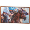 Decorative Framed Canvas Wall Art Decor - Western Riders On Horses 32.5 In x 18 In from Primitives by Kathy