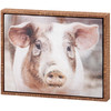 Decorative Framed Canvas Wall Art Decor - Farmhouse Pig 10x8 - Homestead Collection from Primitives by Kathy