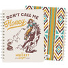 Double Sided Spiral Notebook - Don't Call Me Honey - Cowgirl On Horse - 120 Lined Pages from Primitives by Kathy