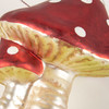 Decorative Hanging Glass Red Mushrooms Ornament 5 Inch from Primitives by Kathy