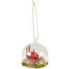 Decorative Hanging Glass Ornament - Terrarium Red Glitter Mushrooms 2.75 Inch from Primitives by Kathy