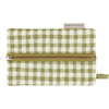 Cotton Pencil Pouch or Handbag - Green & White Gingham Pattern 5x8 from Primitives by Kathy