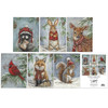Set of 12 Winter Forest Animal Note Card Greeting Set With Envelopes from Primitives by Kathy