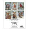 Set of 12 Winter Forest Animal Note Card Greeting Set With Envelopes from Primitives by Kathy