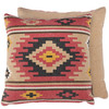 Decorative Cotton Throw Pillow - Western Diamond Design - 16x16 from Primitives by Kathy