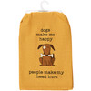 Dog Lover Cotton Kitchen Dish Towel - Dogs Make Me Happy - People Make My Head Hurt 28x28 from Primitives by Kathy