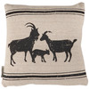 Double Sided Decorative Cotton Throw Pillow - Life Is Better With Goats 14x14 - Farmhouse Collection from Primitives by Kathy