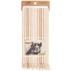 Cream Cotton Striped Kitchen Dish Towel - Farmhouse Kune Kune Pig 20x28 from Primitives by Kathy