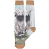 Colorfully Printed Cotton Novelty Socks - Farmhouse Valais Blacknose Sheep from Primitives by Kathy
