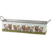 Set of 2 Galvanized Metal Bins - Farmhouse Highland Cows Design from Primitives by Kathy