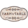Rustic Themed Decorative Metal Wall Decor Sign - Farm To Table 10.5 In x 6 In from Primitives by Kathy