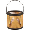 Decorative Woven Rattan Lantern With Removable Glass Holder 7.25 Inch from Primitives by Kathy