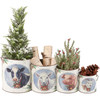 Set of 4 Galvanized Metal Buckets With Handles - Festive Farm Animal Theme from Primitives by Kathy