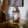 Rustic Themed Decorative Stovepipe Candle Lantern - Galvanized Metal Base - Home Collection from Primitives by Kathy