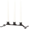 Black Wrought Iron Taper Candle Holder (Holds 3 Tapers) 11.5 Inch  from Primitives by Kathy