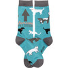 Awesome Pet Sitter Colorfully Printed Cotton Socks from Primitives by Kathy