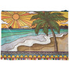 Double Sided Beach Days Zipper Folder - Palm Trees & Sunny Ocean Beach from Primitives by Kathy