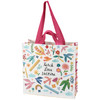 Double Sided Market Tote Bag - Teach Love Inspire - Birds Flowers & Classroom Themed from Primitives by Kathy