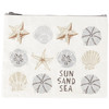 Double Sided Sun Sand Sea Zipper Pouch Hand Bag 9.5 In x 7 In from Primitives by Kathy