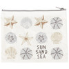 Double Sided Sun Sand Sea Zipper Pouch Hand Bag 9.5 In x 7 In from Primitives by Kathy