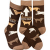 Dog Lover Awesome Dog Dad Colorfully Printed Cotton Socks from Primitives by Kathy