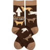 Dog Lover Awesome Dog Dad Colorfully Printed Cotton Socks from Primitives by Kathy