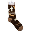 Dog Lover Awesome Dog Dad Colorfully Printed Cotton Socks from Primitives by Kathy