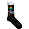 Star Design Awesome Friend Colorfully Printed Cotton Socks from Primitives by Kathy