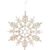 Decorative Large Glitter Snowflake Wall Decor 12 Inch Diameter from Primitives by Kathy
