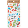 Colorful Mushroom & Floral Design Cotton Kitchen Dish Towel - Grateful For Every Little Thing from Primitives by Kathy