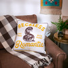 Cotton & Velvet Decorative Throw Pillow - Reckless Romantic Kiss Some Bite Many - Rattlesnake Design 16x16 from Primitives by Kathy