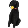 Black Felt Dog Figurine With Ball In Mouth 6.25 Inch from Primitives by Kathy