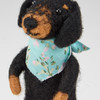 Dog Lover Felt Figurine - Dachshund Wearing Floral Scarf 4.75 Inch from Primitives by Kathy