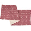 Decorative Cotton Table Runner Cloth - Red & Cream Diamond Pattern 52x15 from Primitives by Kathy