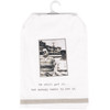 Vintage Themed Cotton Kitchen Dish Towel - We Still Got It - Trash Talk By Annie from Primitives by Kathy