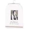Vintage Themed Cotton Kitchen Dish Towel - You Look Familiar - Trash Talk By Annie from Primitives by Kathy