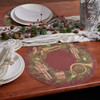 Pack of 24 Tear Off Single Use Paper Placemats - Nutcracker & Toys Wreath Design 16 Inch Round from Primitives by Kathy