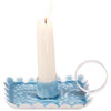 Blue Metal Floral Design Taper Candle Holder from Primitives by Kathy