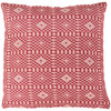 Decorative Cotton Throw Pillow - Red & Cream Diamond Pattern 18x18 from Primitives by Kathy
