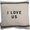 Love You A Bushel And A Peck Double-Sided Rustic Pillow - Burlap Cotton & Polyester Blend 16 x 16 from Primitives by Kathy