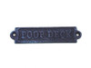 Handcrafted Rustic Dark Blue Cast Iron Poop Deck Sign 6" from Hampton Creations