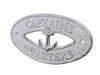 Handcrafted Whitewashed Cast Iron Captains Quarters with Anchor Sign 8" from Hampton Creations Handcrafted Whitewashed Cast Iron Captains Quarters with Anchor Sign 8" from Hampton Creations