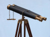 Handcrafted Floor Standing Admirals Antique Brass Binoculars with Leather 62" from Hampton Creations